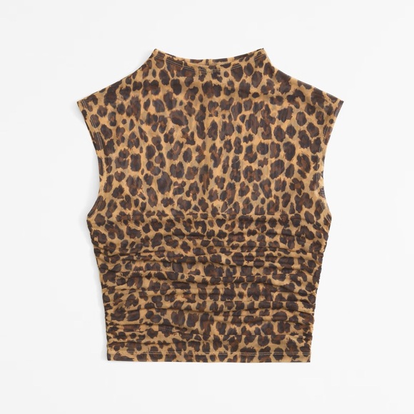 Abercrombie & Fitch Sheer Leopard Paloma Top - Picture 2 of 4